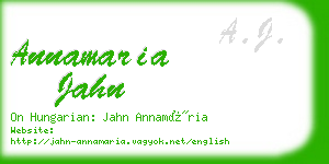 annamaria jahn business card